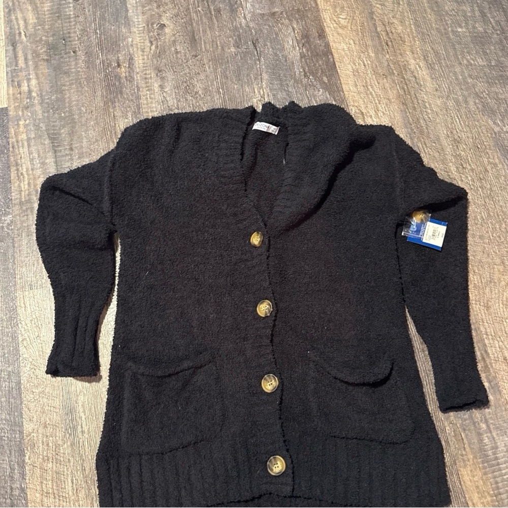 Arizona Jean Company Black Button-Up Women's Cardigan
